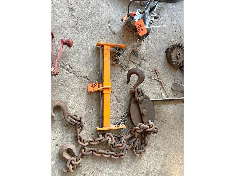 Chain Spreader, Snatch Block & Chain