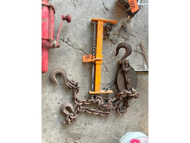 Chain Spreader, Snatch Block & Chain