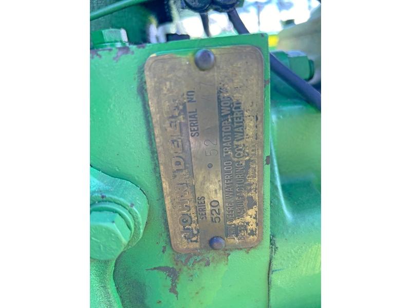 520 John Deere 2 Cylinder, Row Crop, Gas Tractor