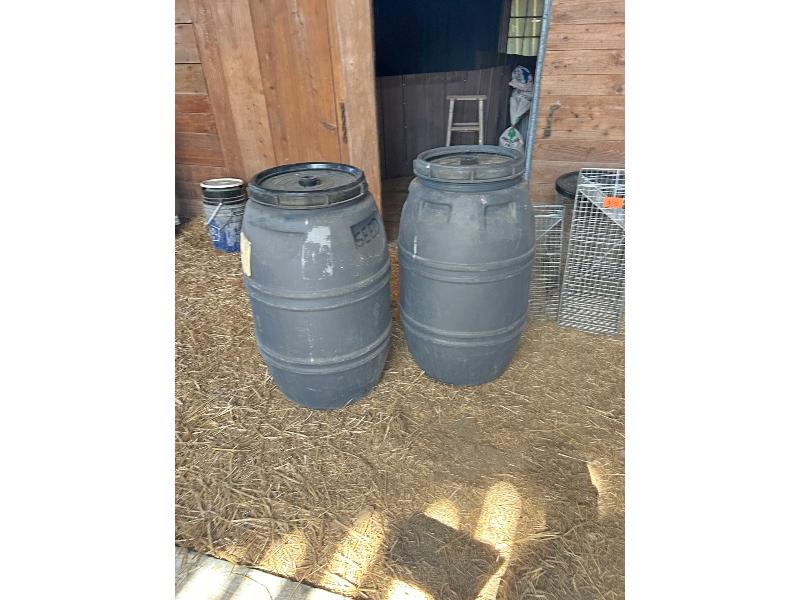 2 Plastic Barrels