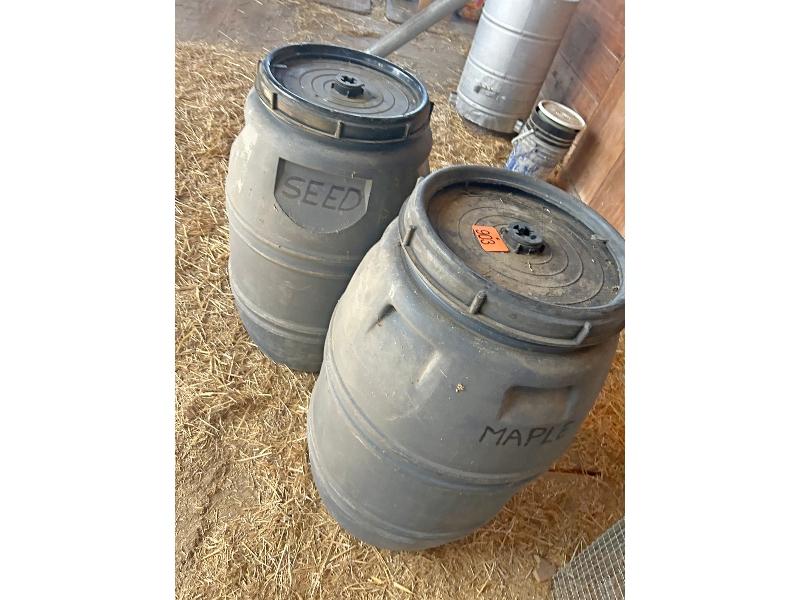 2 Plastic Barrels