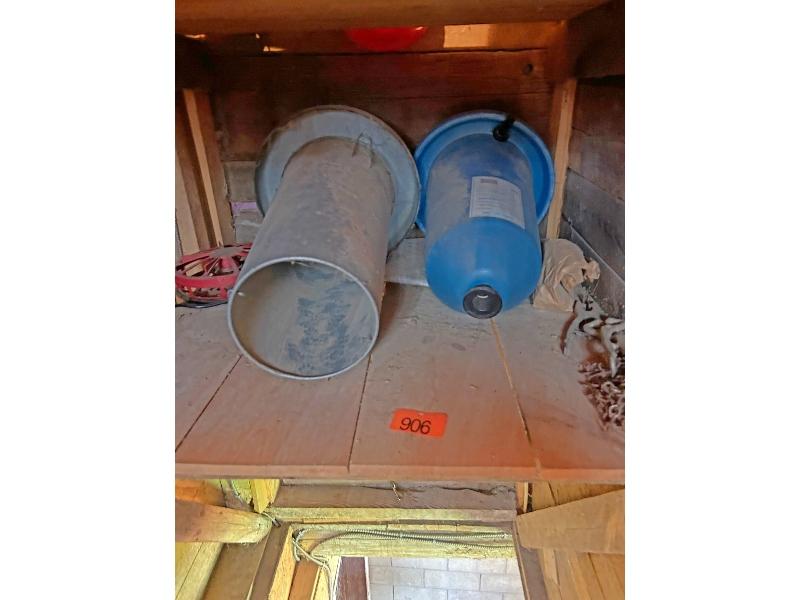 Poultry Feeders & Waterers on 2 Shelves