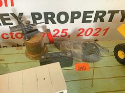 Antique Torch, Wooden Duck, Etc.