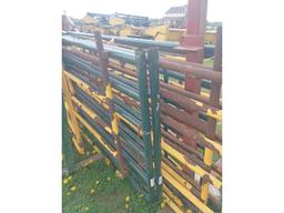 3 Green Round Tube Gates - 12'