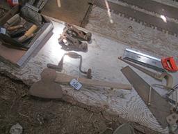 Old Broad Axe, 2 Hand Planes & Drill Brace
