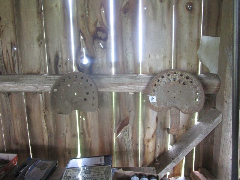 2 Tin Implement Seats