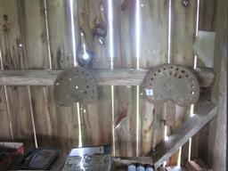2 Tin Implement Seats