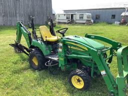 John Deere 2305 Compact MFWD Tractor With 200CX Loader & 260 Backhoe