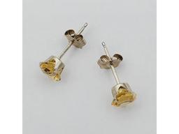 10KT White Gold Natural Citrine Quartz Earring