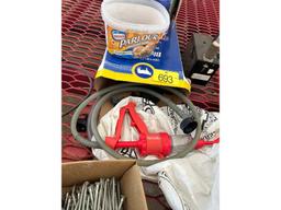 Water Float, Application Gun, Boxes of Screws