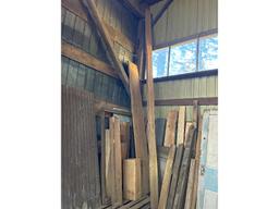 1 1/2" x 15" x 10' Pine Board Plus Assorted Blocks of Wood and 16' x 2" x 6" Board