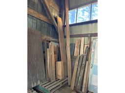 1 1/2" x 15" x 10' Pine Board Plus Assorted Blocks of Wood and 16' x 2" x 6" Board