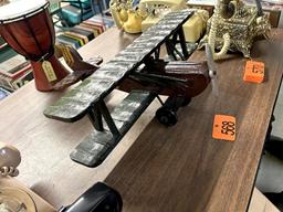 Hand Carved Plane & Bongo Drum