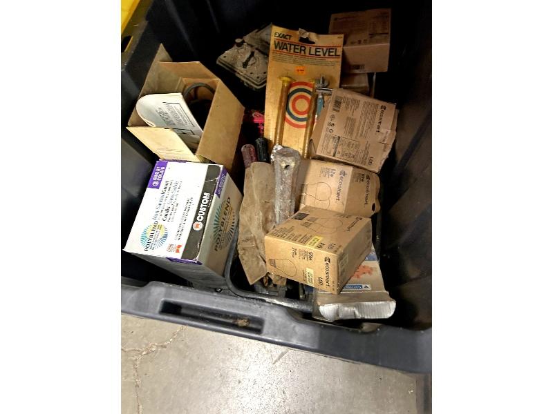 3 Totes of Tools & Construction Materials
