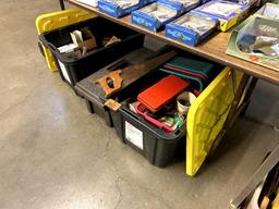 3 Totes of Tools & Construction Materials