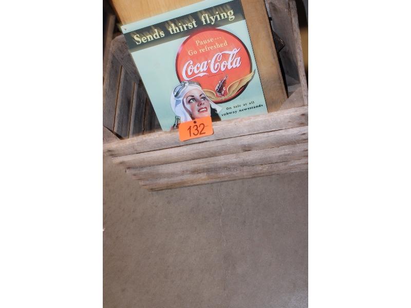 Wooden Box & Coca Cola Sign