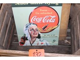 Wooden Box & Coca Cola Sign