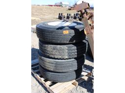 4 - 22.5- Tires on 6 Bolt Implement Rims