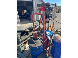 Pneumatic Grease Pump, Cart & 2 Part Barrels of Grease