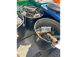 Pail of Black Pipe Fittings