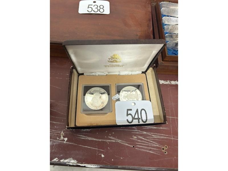 Commonwealth of The Bahamas 1973 2-$10 Coins