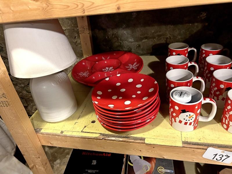 Shelf of Christmas Decor