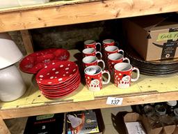 Shelf of Christmas Decor