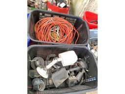 Toolbox & 6 Totes of Assorted Construction Materials