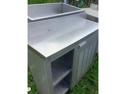 4' Stainless Steel Countertop With Back Splash & Sink