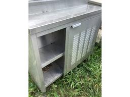 4' Stainless Steel Countertop With Back Splash & Sink