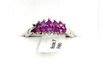 Sterling Silver Natural Enhanced Ruby (0.70ct) Ring, Size 7