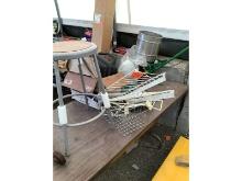 Stool, Shelving, Etc.