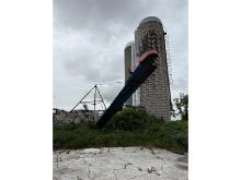 Patz Stable Cleaner Chute and Drive Unit - Clockwise, 40' Long