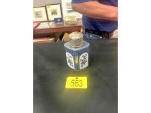 Dresser Jar With Silver Top