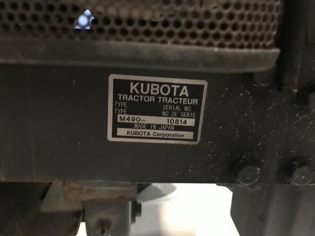 KUBOTA M4900 M490-10814 TRACTOR - 1526.9 HOURS