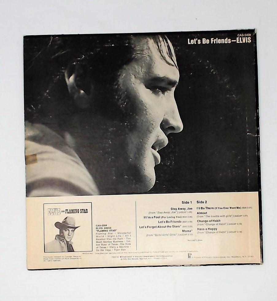 Elvis Presley "Let's Be Friends" Vintage Record Album