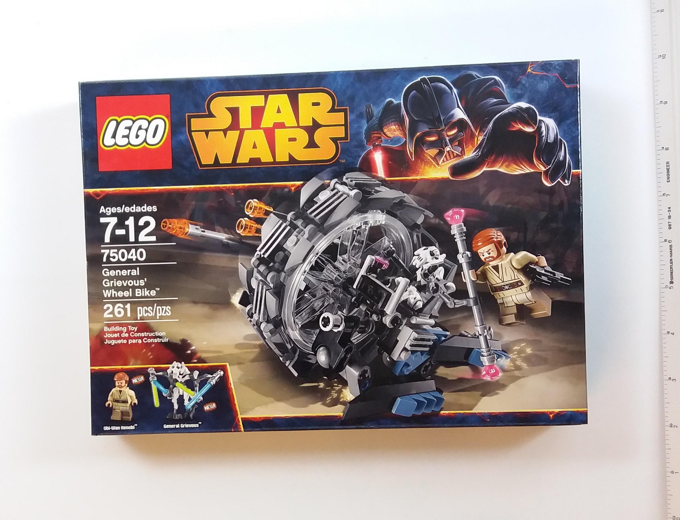 Star Wars Lego 75040 General Grievous Wheel Bike 261 Piece Building Block Set