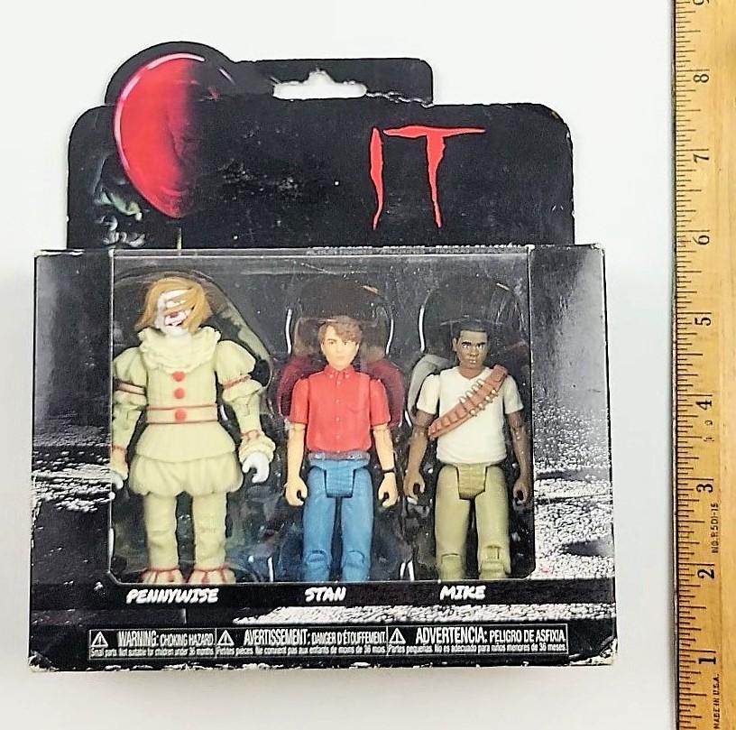 2018 Funko IT Pennywise, Mike, & Stan Action Figure 3 Pack 3.75" Toy #32816