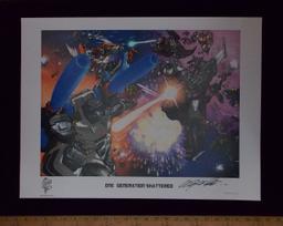 Signed  "One Generation Shattered" Transformers 2008 Botcon Lithograph