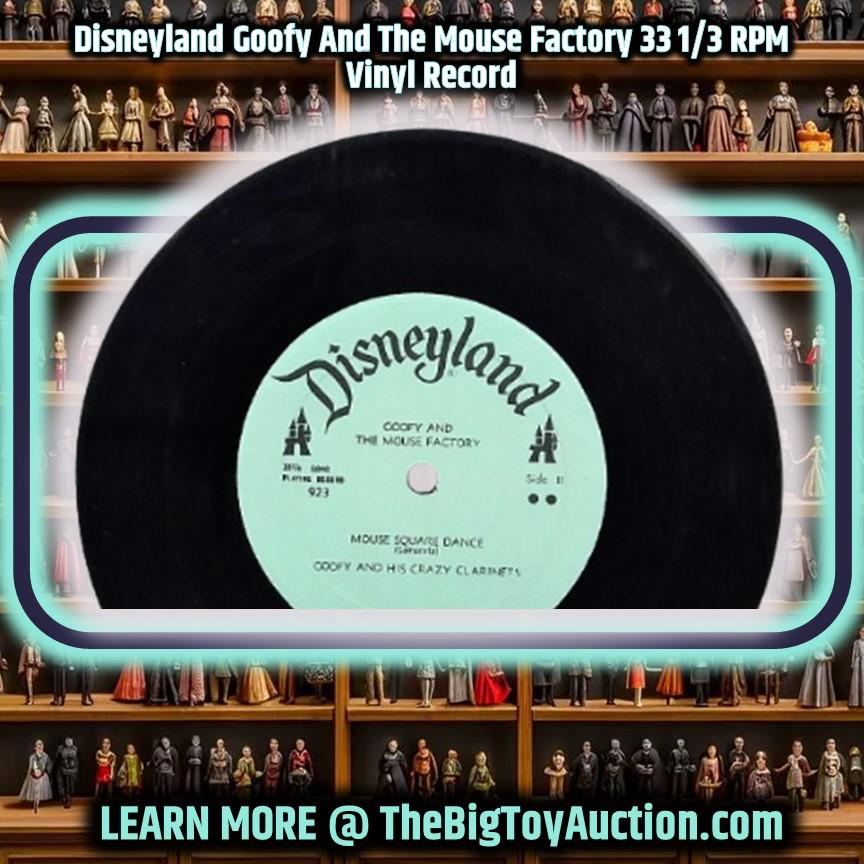 Disneyland Goofy And The Mouse Factory 33 1/3 RPM Vinyl Record