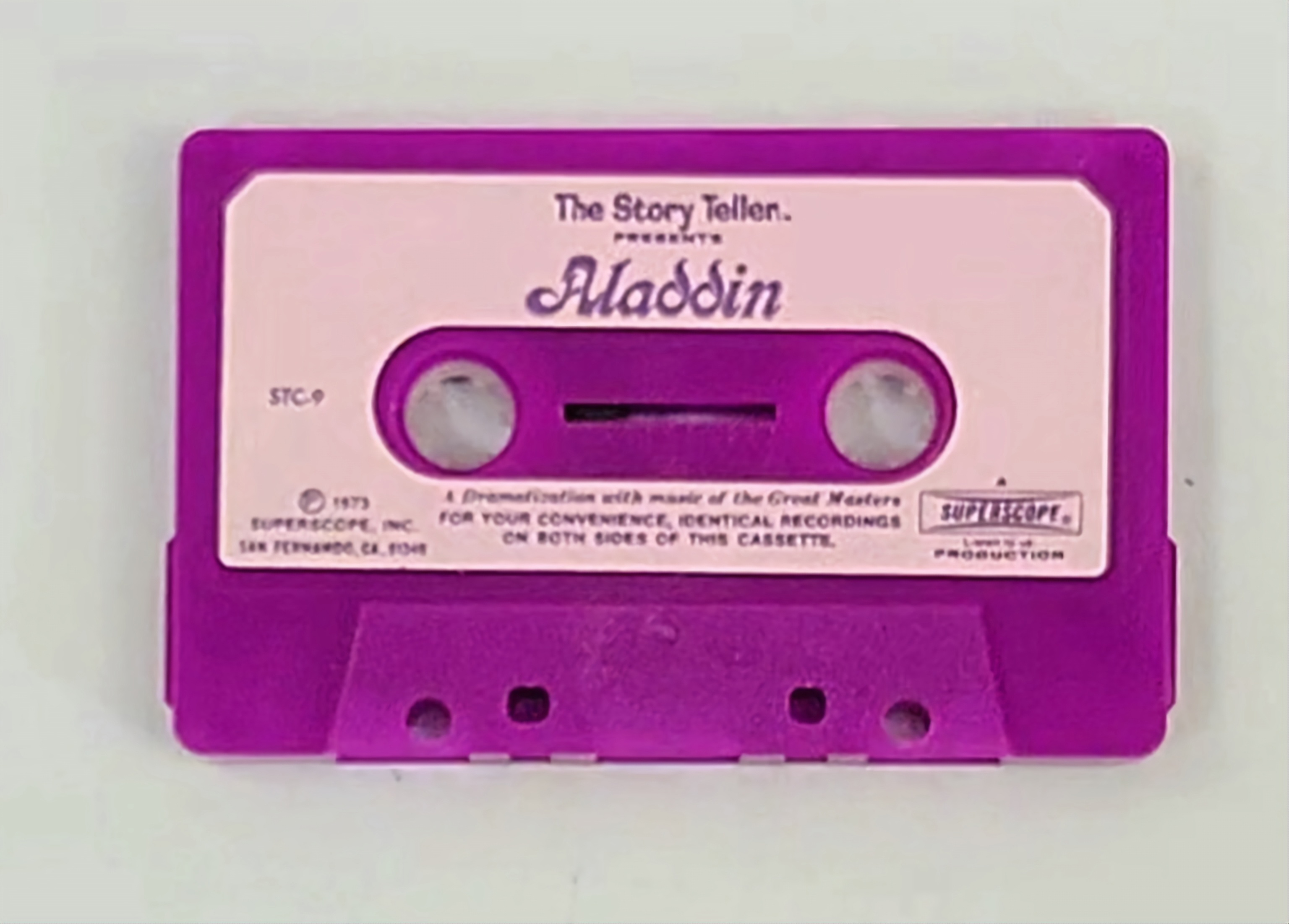 The Story Teller Presents Aladdin Superscope Book & Casette Set