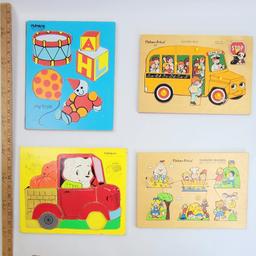 Vintage Wooden Puzzle Grouping