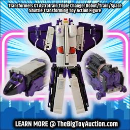 Transformers G1 Astrotrain Triple Changer Robot/Train/Space Shuttle Transforming Toy Action Figure