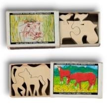 Monkeypuzzle Miniature Wooden Matchbox-Sized Toy Puzzle Grouping