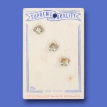 Vintage "Supreme Quality" Sew-On Rhinestones on Original Retail Backer Card