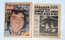 Vintage Elvis Presley “Fake News” Tabloid Lot – Weekly World News & Globe Covers