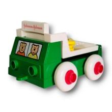 Vintage Johnson & Johnson Stack & Dump Toy Lift Truck w/ Shapes