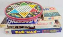 Lot of (6) Vintage Board Games – Pac-Man, Clue, Hi-Q, Family Feud, More