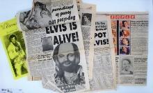 Elvis Presley News Clippings & Pop Culture Ephemera Grouping