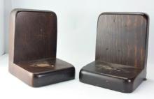 Pair of MCM Cornwall Wood Products Bookends – Solid Wood, So. Paris Maine